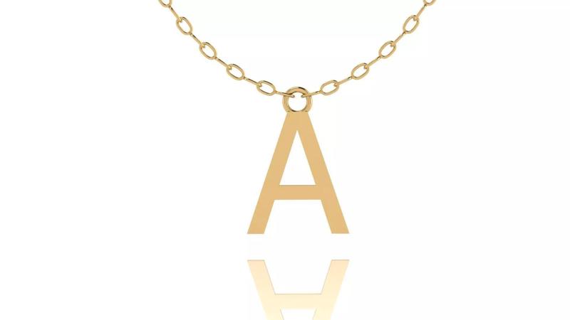 Alphabet Tahoma Letters Pendant  A