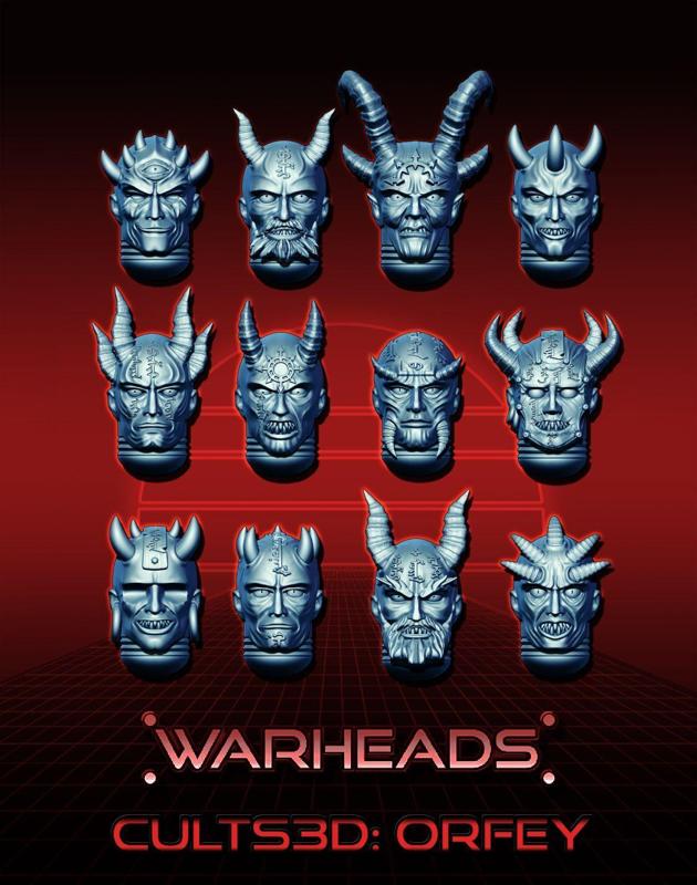 Heralds of Hell Heads (12 heads)