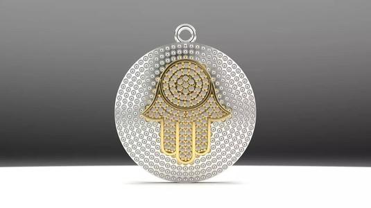 Humsa Diamond charm pendant