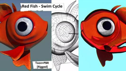 Red Fish Swim Cycle