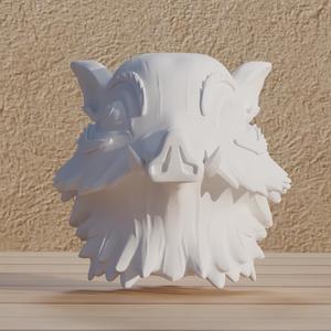 File : Cosplay Demon Slayer Inosuke Hashibira mask in digital format