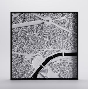 3D Model of Paris, France 45x45