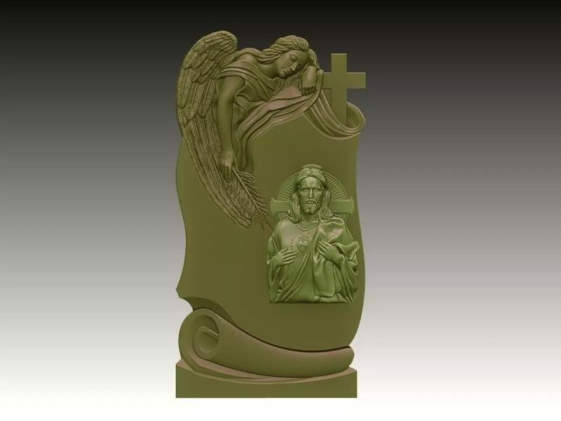 Sacred Heart of Jesus with Guardian Angel