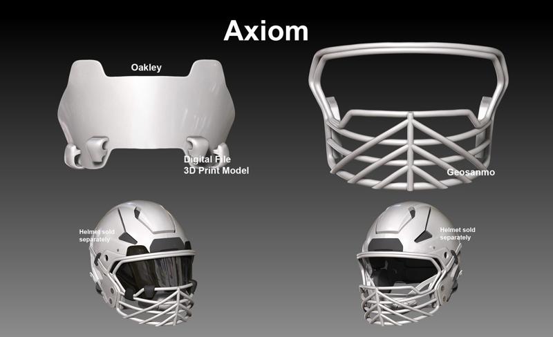 Oakley Visor and Facemask for NFL Riddell AXIOM Helmet Geosanmo