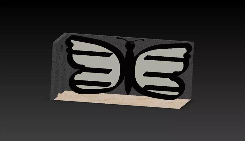 Butterfly-Shaped Wall Bookshelf