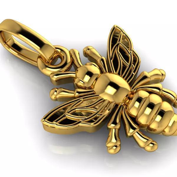 Bee Pendant charm necklace 3D Model