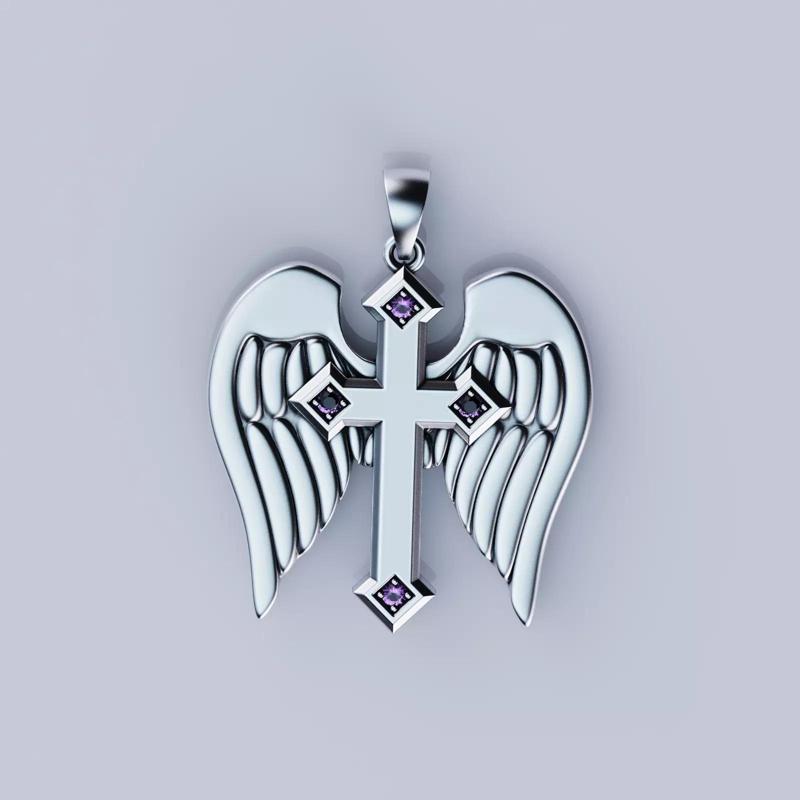 Angel Wings Cross Pendant