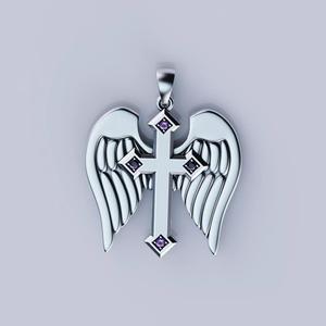 Angel Wings Cross Pendant