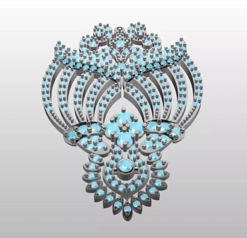 Beautiful Diamond Pendant 3D Model