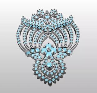 Beautiful Diamond Pendant 3D Model