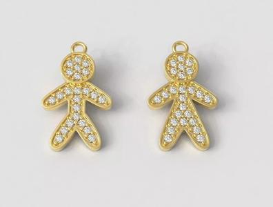 Boy and Gilr Diamond Mom Pendants