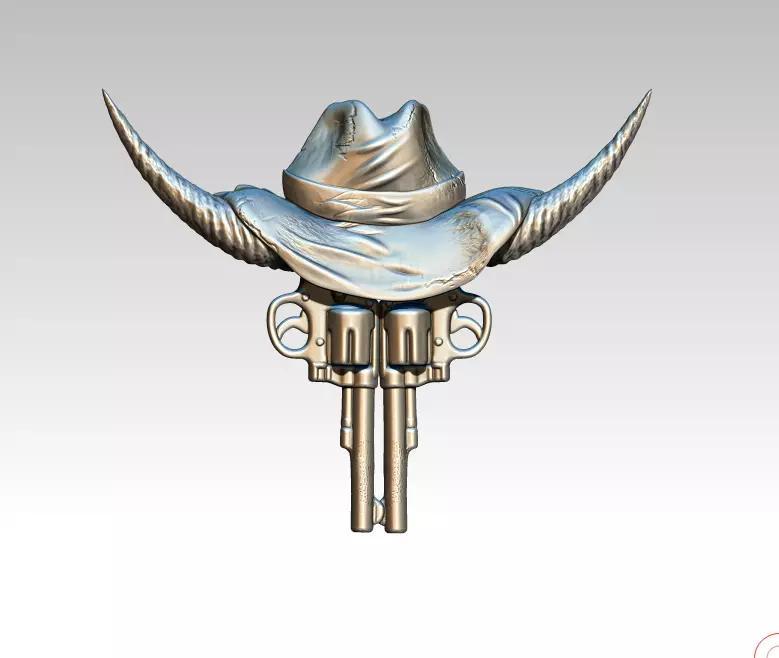 Boss Chief Horn Gun Revolver pendant jewel