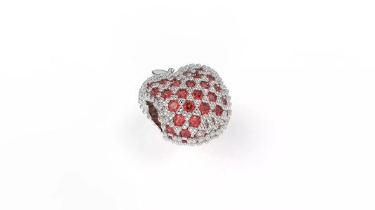 Apple Charm with gems