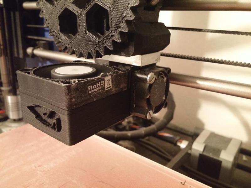 Prusa Nozzle Mk2 Cooling Shroud with 40mm & 20mm fan mounts.