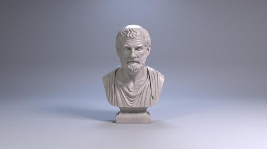 Aristotle Bust Sculpture 3D print model STL File, Printable Bust
