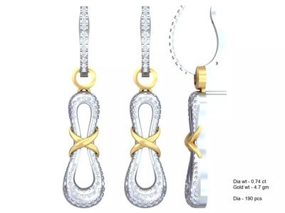 Luxury earrings for 3D printing