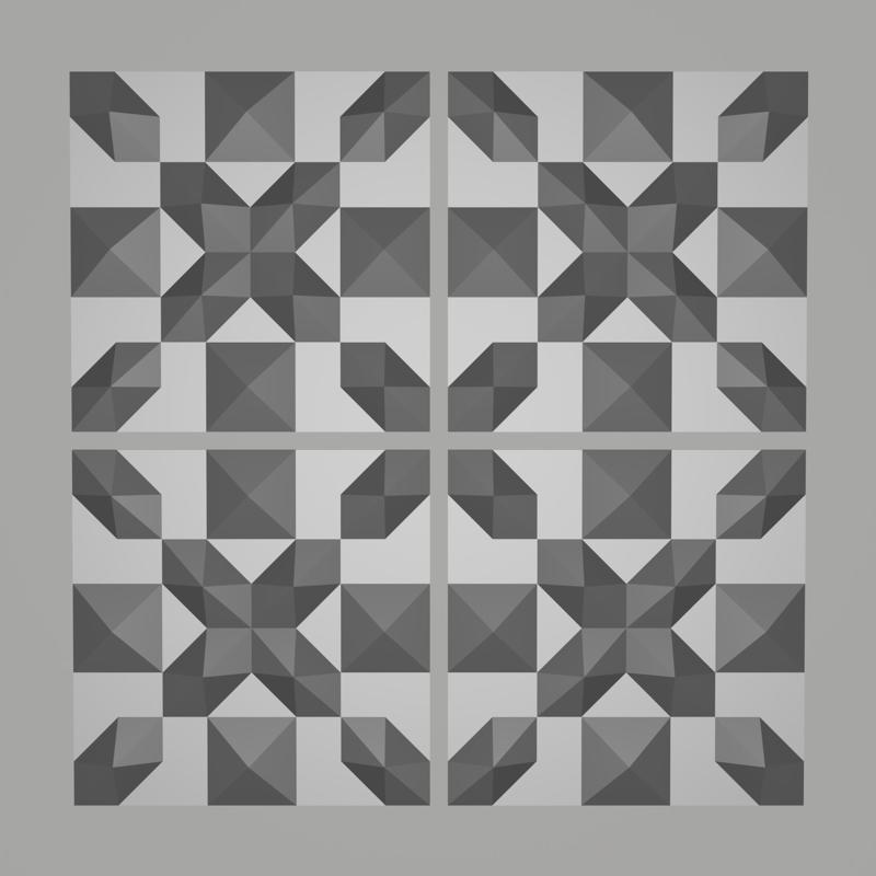 Plastic tile wall art