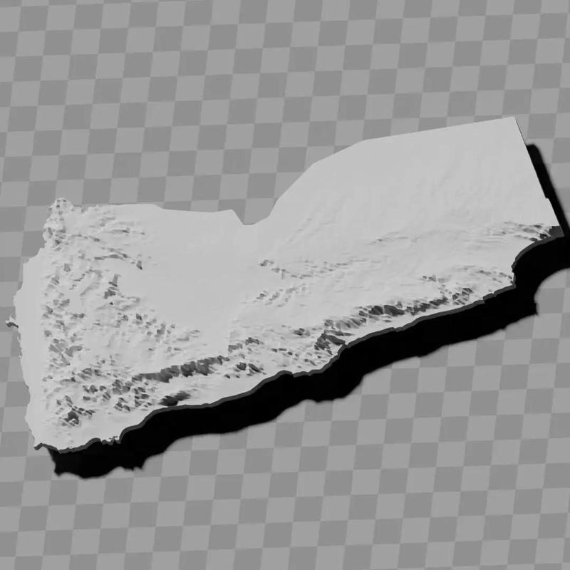 Yemen relief maps topography collection