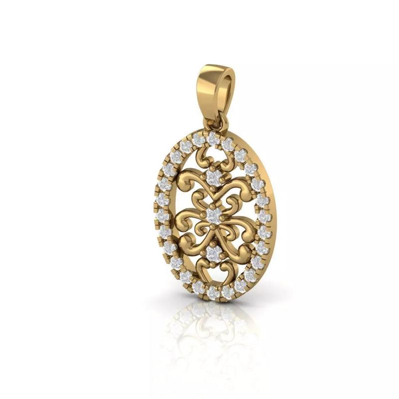Oval Filigree Pendant