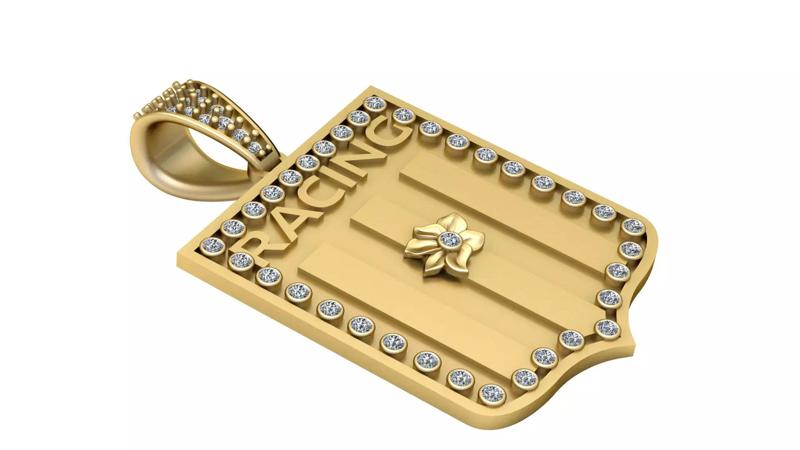 Racing Shield Pendant