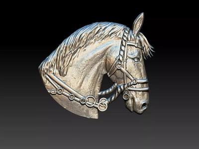 Horse Profile Head Pendant - Cavalo