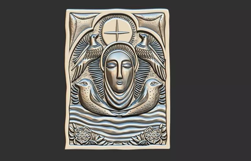 Our Lady With Holy Spirit Birds