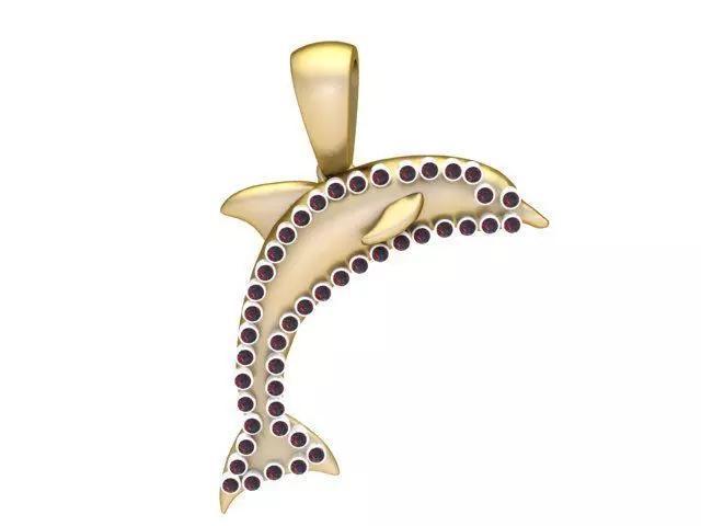 DOLPHIN FISH PENDANT 3D PRINTABLE MODEL