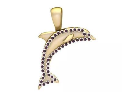 DOLPHIN FISH PENDANT 3D PRINTABLE MODEL