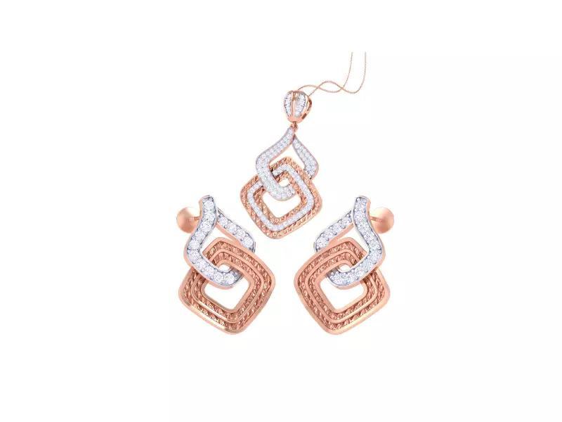 Earring Pendant Set 3dm STL OBJ FBX Renders Details