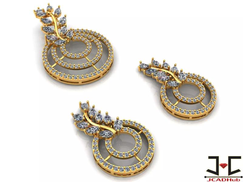 0247 - Diamond Pendant Set for Women - JCADHub