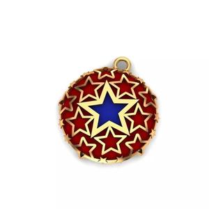 Jewelry star medallion in gold
