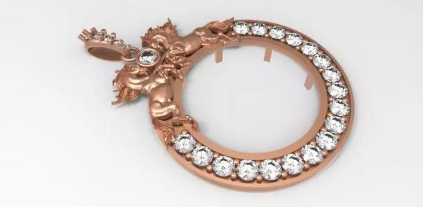 Horses 50 Peso Coin Bezel Mexican Flag