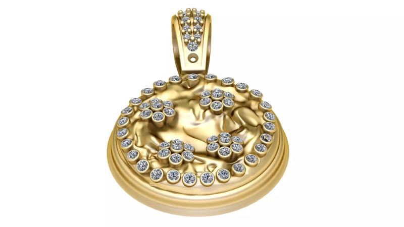 FLOWER COIN PENDANT 3D PRINTABLE MODEL