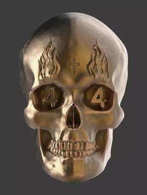 GHOSTRIDER SKULL PENDENT and KEYCHAIN