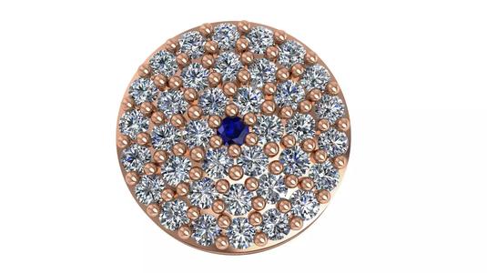 Circle Light Charm Pendant Necklace