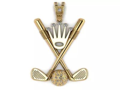 Golf Clubs pendant