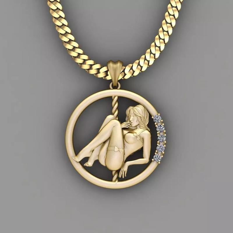 Figur Bondage Girl LUCY Statue Erotic pendant 3d print model