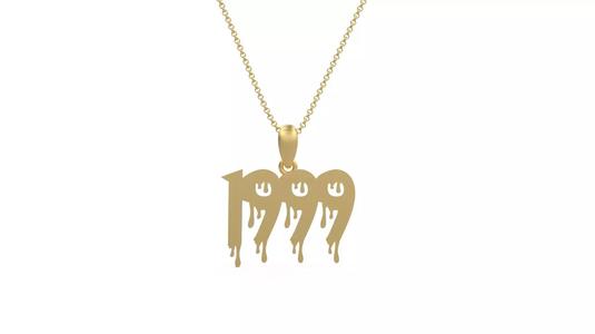 Model 1306 1999 Bloody Terror Initial Number Pendant