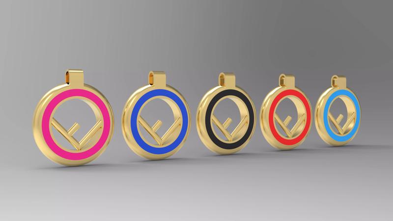 Minimal Pendant with Enamel