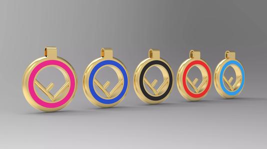 Minimal Pendant with Enamel