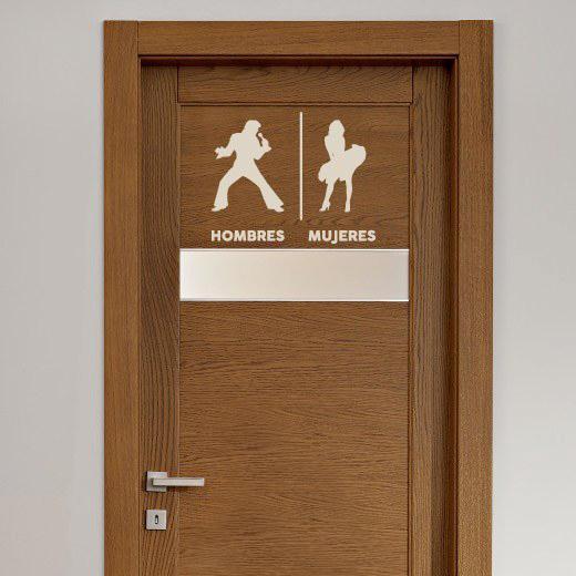Elvis & Marilyn - Toilet Door Sign