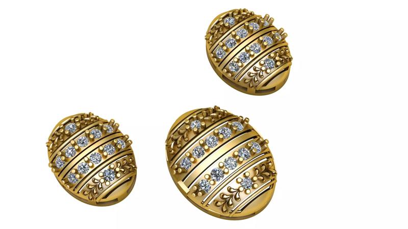 RUSSIAN STYLE LOCKET SET 3D PRINTABLE MODEL