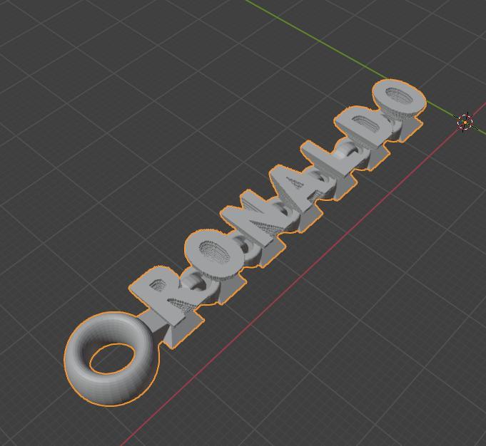 llavero flexible con nombre de ronaldo