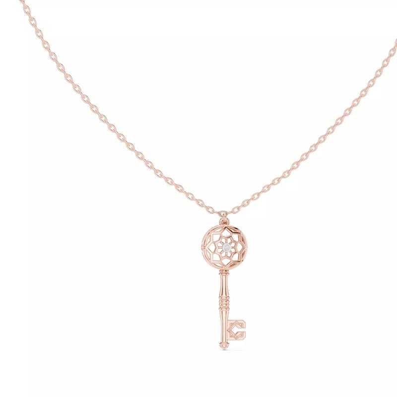 Round Diamond Door Key Women Pendant 3dm STL Video