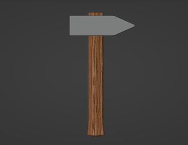 Square Head Hammer { Micro Tool Set } (28mm Scale)