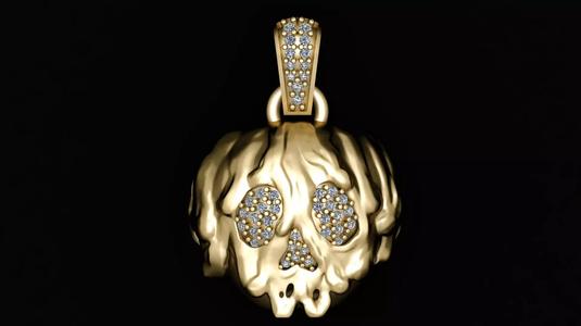 SKULL FACE PENDANT 3D PRINTABLE MODEL