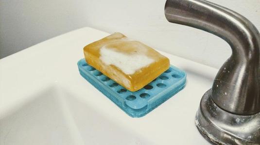 Draining soap dish for small bars