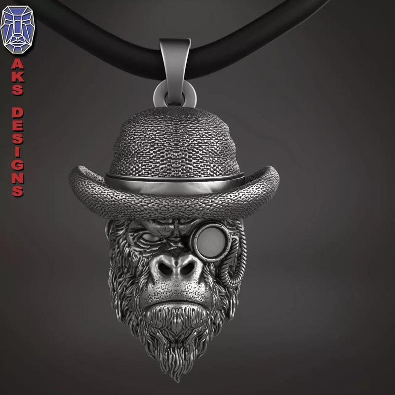 Pendant  animal Jewelry Gentlemen Gorilla Monkey 1