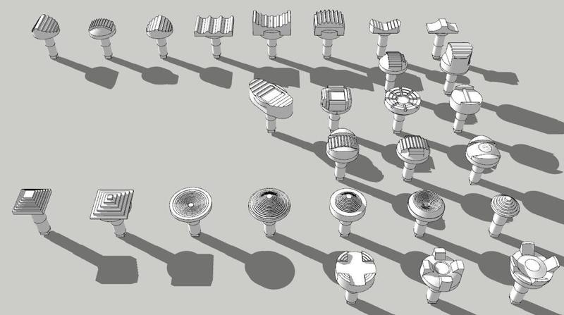 Hotas & FlightSim POV/Hat Switches - 2 ways, 3 ways, 4 ways! Tons of variations of switch tops! (INCLUDES SOURCE SKETCHUP FILES)
