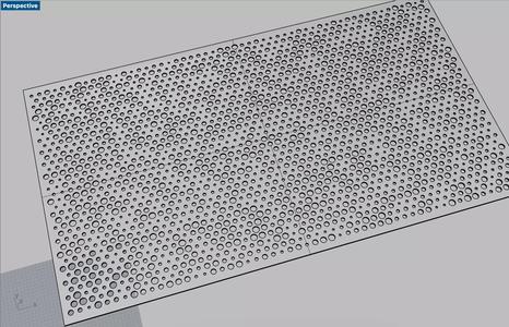 Perforated Facade Panels Auto Randomizer Python Script Rhino3D